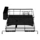 Expandable Dish Bowl Storage Rack Sink Drainer Kitchen Plate Drying Holder Black