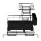 2 Tiers Black Expandable Dish Drying Rack Kitchen Sink Counter Organizer Bowl Cup Plate Cutlery Storage