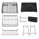 2 Tiers Black Expandable Dish Drying Rack Kitchen Sink Counter Organizer Bowl Cup Plate Cutlery Storage