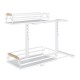 2 Tier Slide Out Under Sink Organizers And Storage Height Adjustable Wooden Handle Pull Out Cabinet Organizer Drawers White