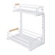 2 Tier Slide Out Under Sink Organizers And Storage Height Adjustable Wooden Handle Pull Out Cabinet Organizer Drawers White
