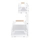 2 Tier Slide Out Under Sink Organizers And Storage Height Adjustable Wooden Handle Pull Out Cabinet Organizer Drawers White