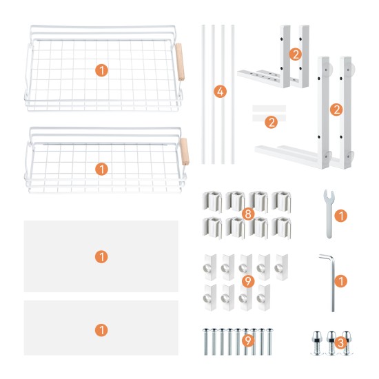 2 Tier Slide Out Under Sink Organizers And Storage Height Adjustable Wooden Handle Pull Out Cabinet Organizer Drawers White