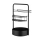 2-Tier Adjustable Lazy Susan Spice Rack, 360° Rotating Countertop Organizer with Removable Towel Holder & Semi-Circle Basket
