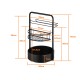 2-Tier Adjustable Lazy Susan Spice Rack, 360° Rotating Countertop Organizer with Removable Towel Holder & Semi-Circle Basket
