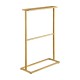 Bamboo Towel Bar Holder Rack 2 Tiers Freestanding Drying Storage