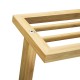 Bamboo Towel Bar Holder Rack 2 Tiers Freestanding Drying Storage