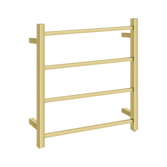 520Hx500Wx120D mm Square Gold Electric Heated Towel Rail 4 Bars