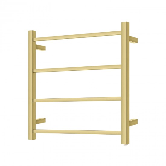 520Hx500Wx120D mm Square Gold Electric Heated Towel Rail 4 Bars