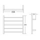 530Hx600Wx120Dmm Brushed Yellow Gold Electric Heated Towel Rack 5 Bars