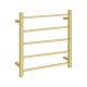 530Hx600Wx120Dmm Brushed Yellow Gold Electric Heated Towel Rack 5 Bars