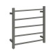 530Hx600Wx120Dmm Gunmetal Grey Electric Heated Towel Rack 5 Bars