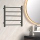 530Hx600Wx120Dmm Gunmetal Grey Electric Heated Towel Rack 5 Bars