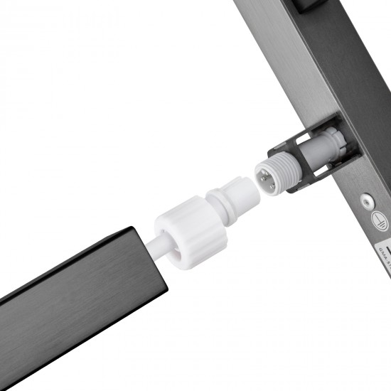 530Hx600Wx120Dmm Gunmetal Grey Electric Heated Towel Rack 5 Bars