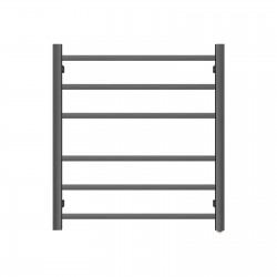 674Hx620Wx120D Gunmetal Grey Electric Heated Towel Rack 6 Bars