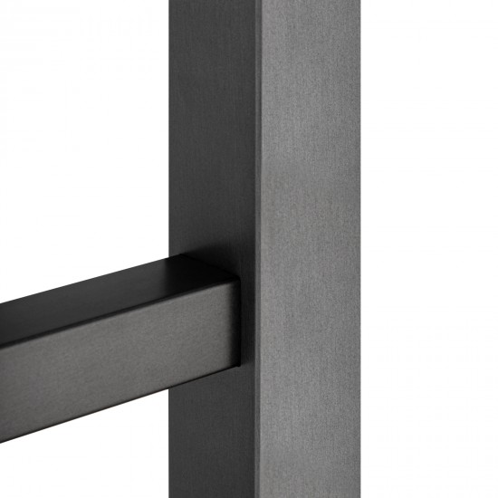 500Hx420Wx120D Gunmetal Grey Electric Heated Towel Rack 4 Bars