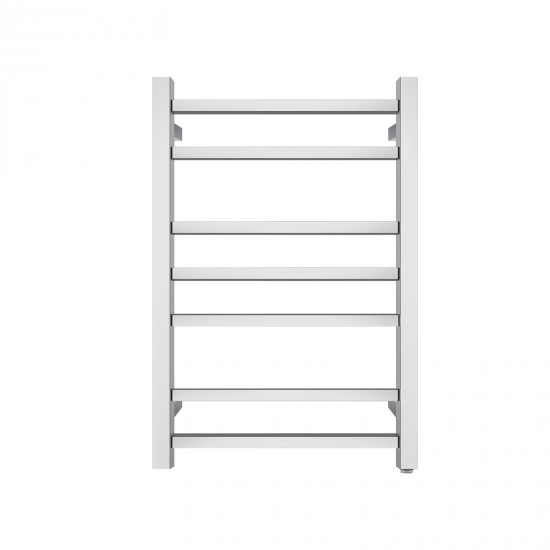 800Hx400Wx120D mm Square Chrome Electric Heated Towel Rail 7 Bars