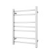 800Hx400Wx120D mm Square Chrome Electric Heated Towel Rail 7 Bars