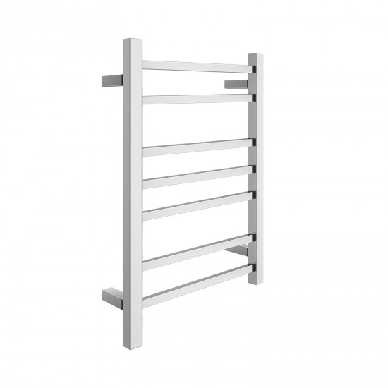 800Hx400Wx120D mm Square Chrome Electric Heated Towel Rail 7 Bars