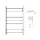 800Hx400Wx120D mm Square Chrome Electric Heated Towel Rail 7 Bars