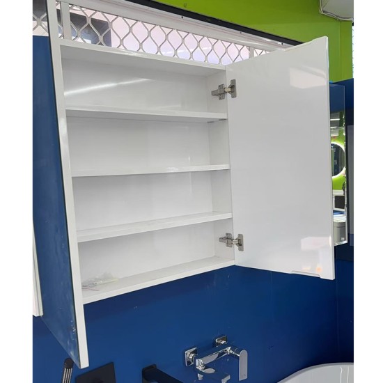 750x720x150mm 2-Door White Fully Waterproof PVC Mirror Cabinet