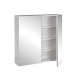 750x720x150mm 2-Door White Fully Waterproof PVC Mirror Cabinet