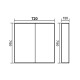 750x720x150mm 2-Door White Fully Waterproof PVC Mirror Cabinet