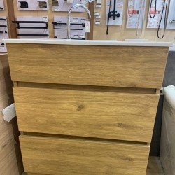 SAMPLE SALE-750mm Plywood Floor Standing Vanity With Ceramic Basin